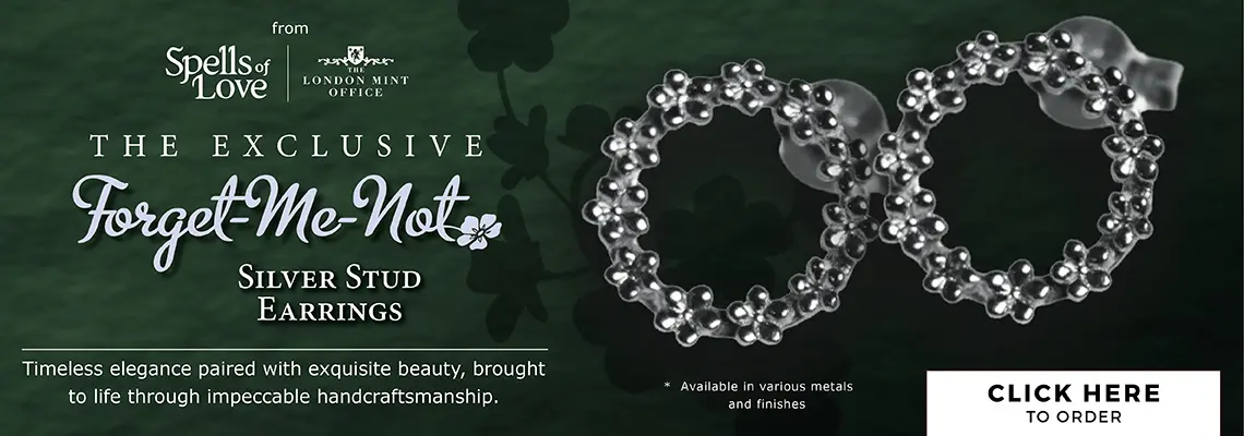 Forget-Me-Not Silver Wreath Stud Earrings