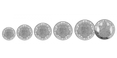 The '535th Anniversary of the Sovereign' Proof Silver Sovereign Five Coin Set