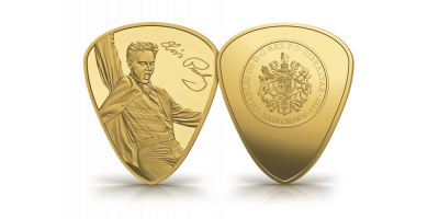 The Official Elvis Presley Fairmined Gold Layered Plectrum Coin 