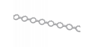 The Forget-Me-Not 'Wreath' Silver Link Bracelet