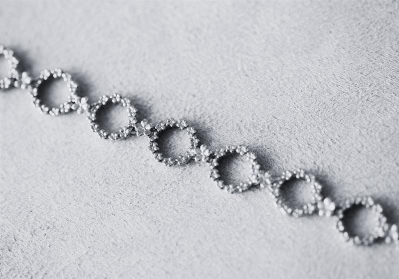 The Forget-Me-Not 'Wreath' Silver Link Bracelet