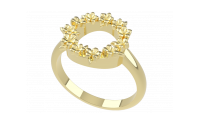 The Forget-Me-Not 'Wreath' Solid 9-carat Gold Ring (SIZE I)