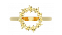 The Forget-Me-Not 'Wreath' Solid 9-carat Gold Ring (SIZE I)