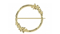 The Forget-Me-Not 'Wreath' Silver Brooch Layered in Fairmined Gold