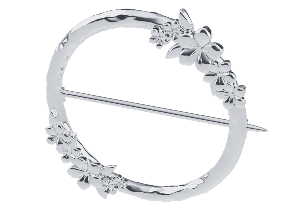 The Forget-Me-Not 'Wreath' Silver Brooch