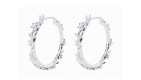 The Forget-Me-Not 'Wreath' Silver Hoop Earrings