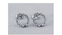  The Forget-Me-Not 'Wreath' Silver Stud Earrings