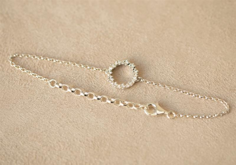 The Forget-Me-Not 'Wreath' Silver Bracelet