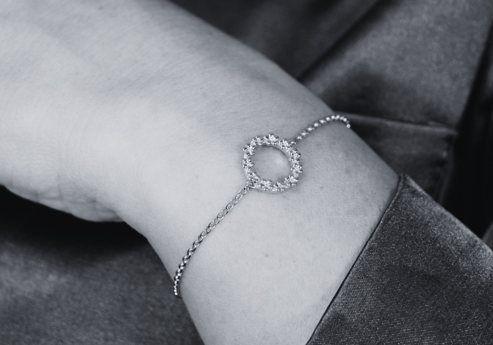 The Forget-Me-Not 'Wreath' Silver Bracelet