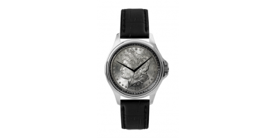 The 1921 Morgan Dollar Coin Watch with Leather Strap