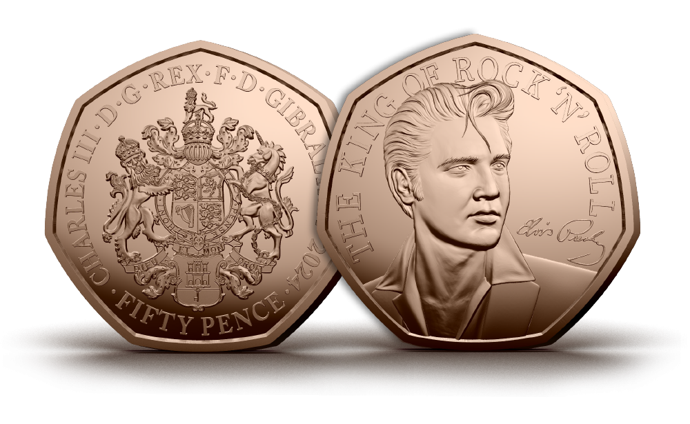 Elvis 22-carat gold fifty pence