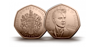 The Official 2024 Elvis Presley 22-carat Gold Fifty Pence Coin