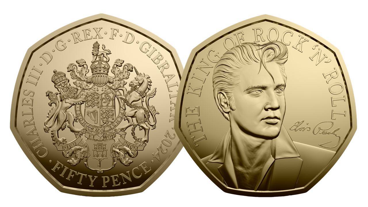 The Official 2024 Elvis Presley 9-carat Gold Fifty Pence Coin