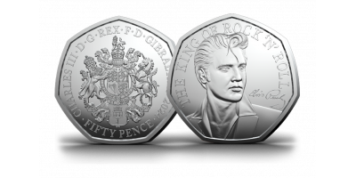 The Official 2024 Elvis Presley Sterling Silver Fifty Pence Coin