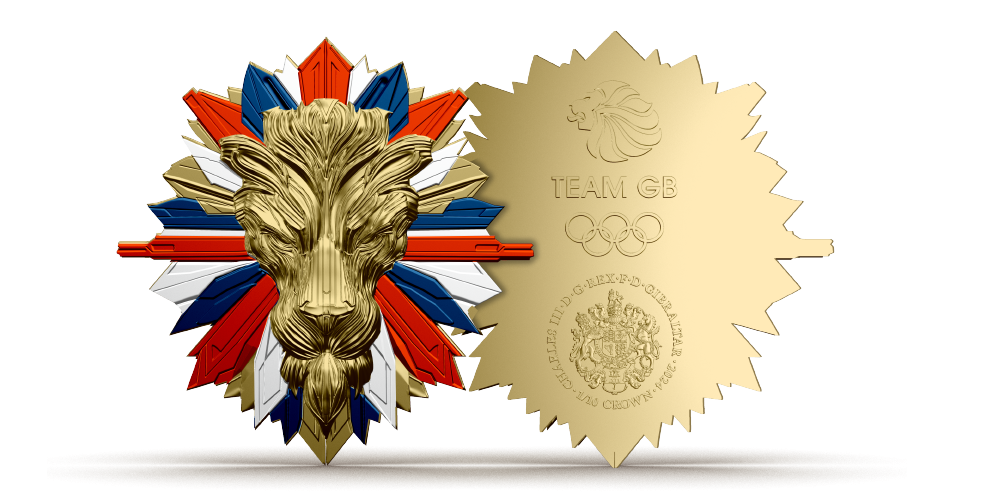  Official Team GB 1/10oz Pure Gold Lion Shaped Coin 