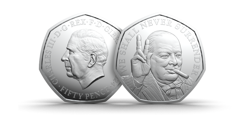 The Winston Churchill Silver Fifty Pence